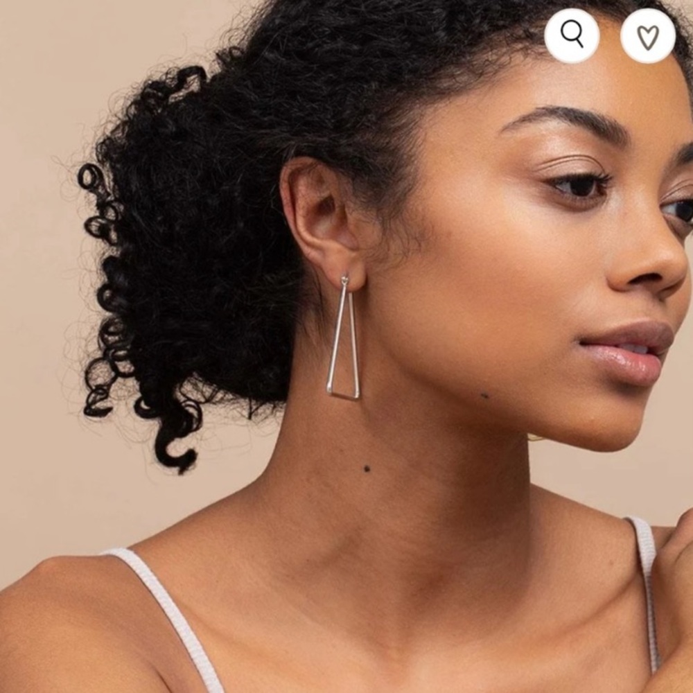 NWT Uncommon James Silver Chemistry Triangle Earrings